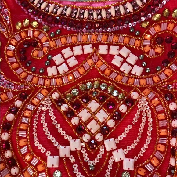 🆕 Rachel Allan Perfect Angels Beaded Halter A-Line Gown Prom Dress size 22 - Picture 10 of 14